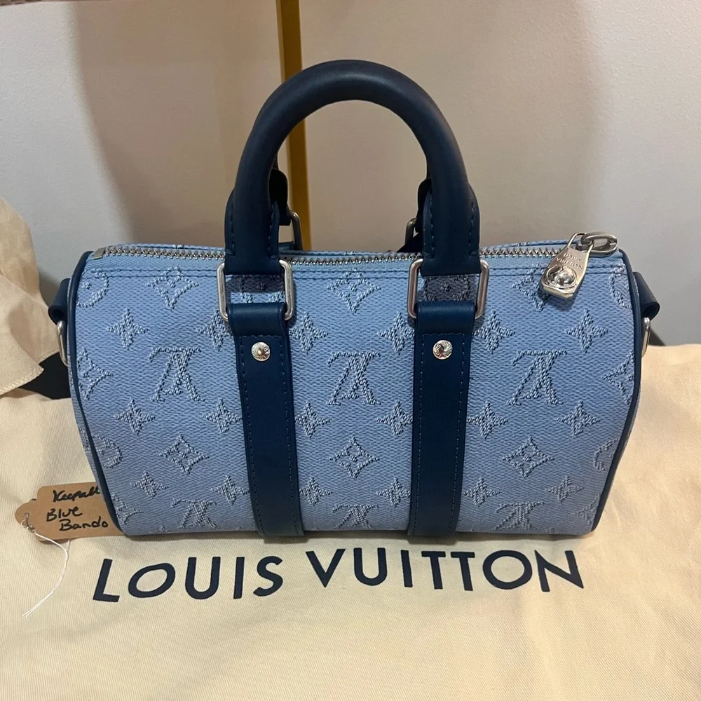 Louis Vuitton Keepall Bandouliere 25 “In the Blue” bag new with receiptM14681 - Picture 1 of 6